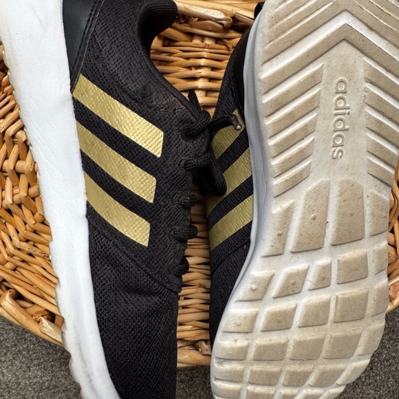 Black and Gold Athletic Sneakers-Adidas - Picture 4 of 6